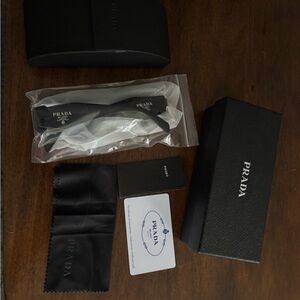Prada Black Sunglasses Set with Case